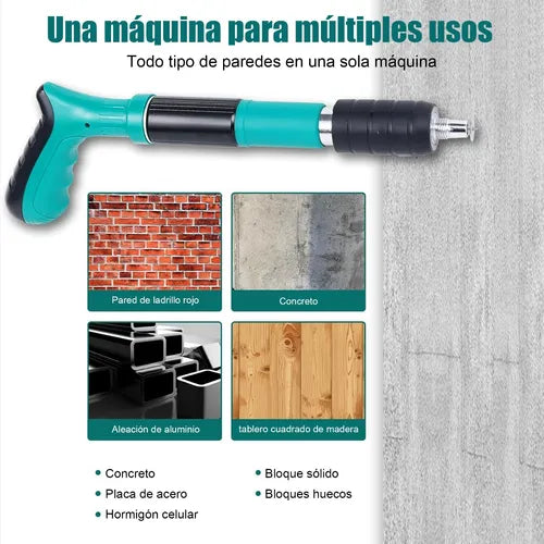 PowerFix - Pistola para clavos fulminantes + 100 clavos