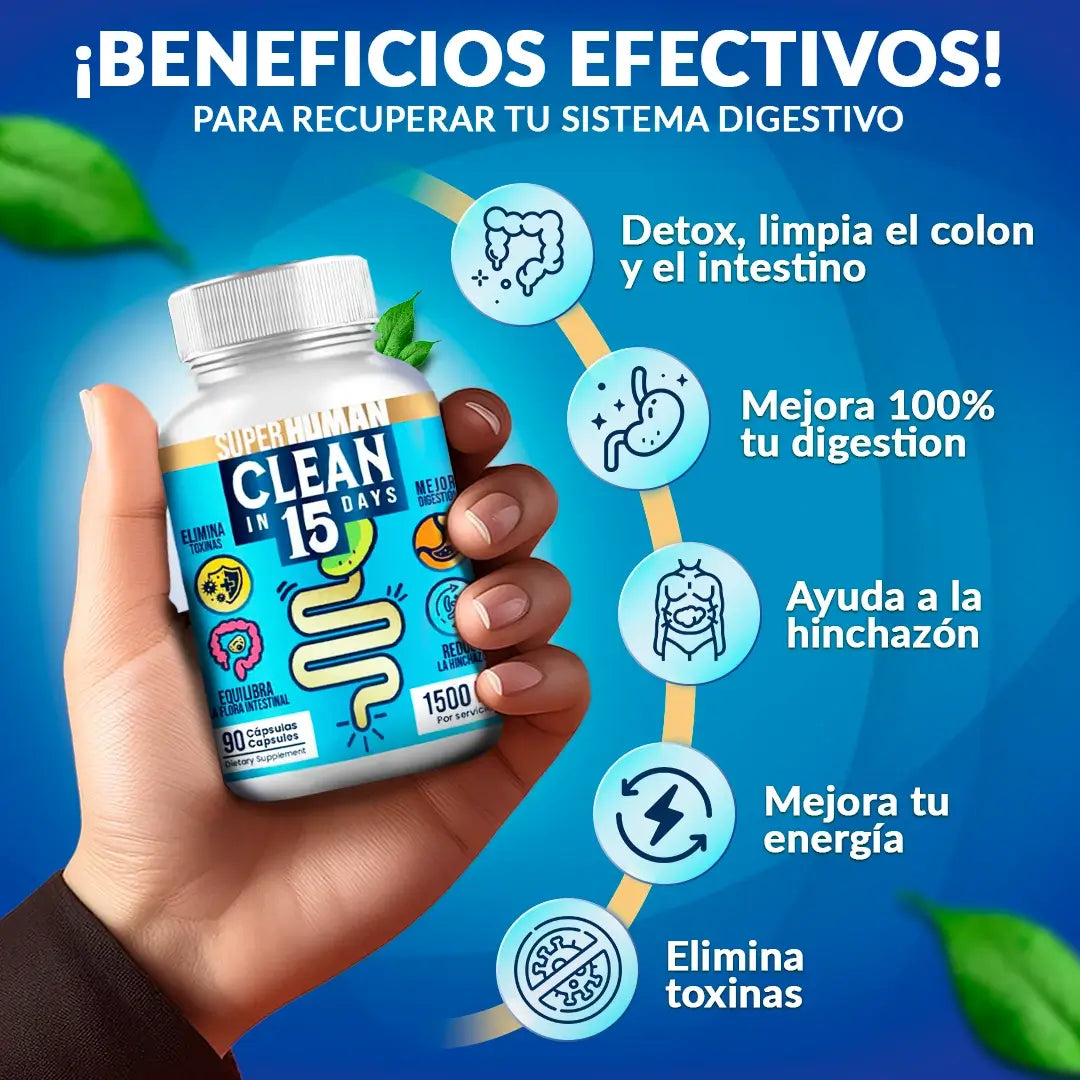 Clean15 Limpieza Completa Estomacal en 15 días - SuperHuman